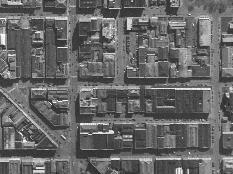 202 Cashel Street from the air, 1940-1944