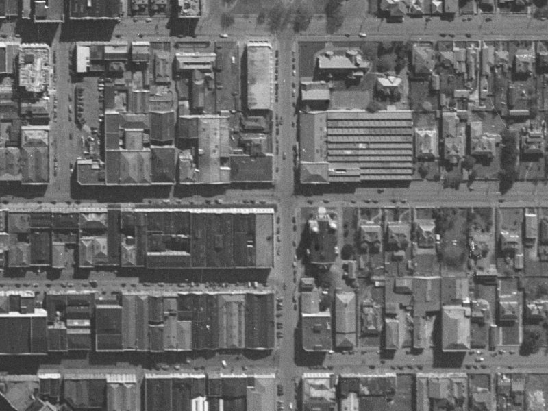 224A Cashel Street from the air, 1940-1944