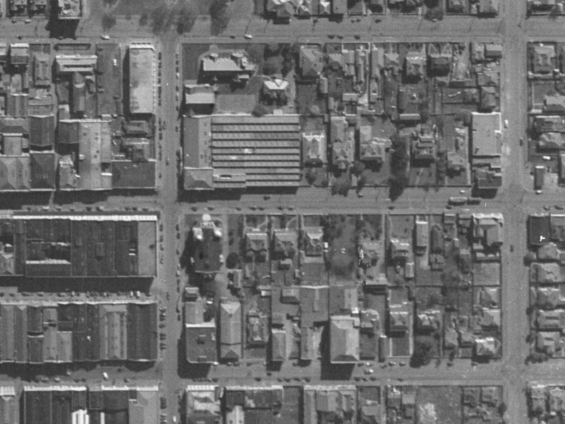246 Cashel Street from the air, 1940-1944