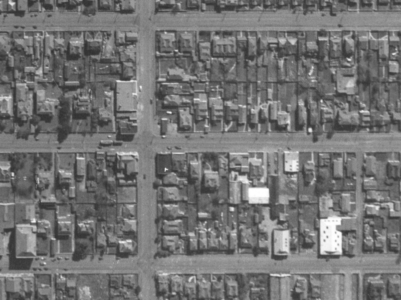 284 Cashel Street from the air, 1940-1944