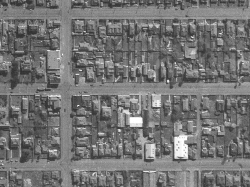 292 Cashel Street from the air, 1940-1944