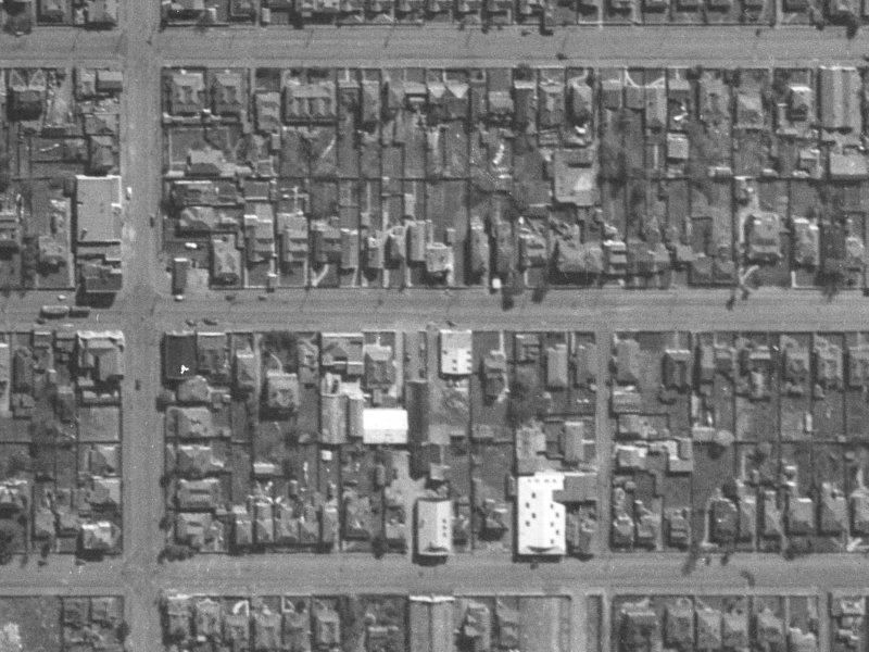 291 Cashel Street from the air, 1940-1944