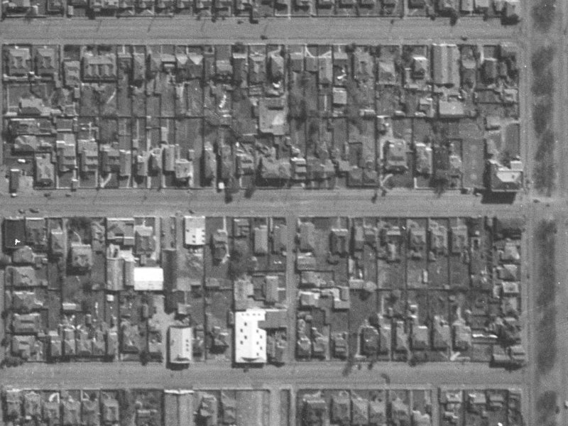 318 Cashel Street from the air, 1940-1944