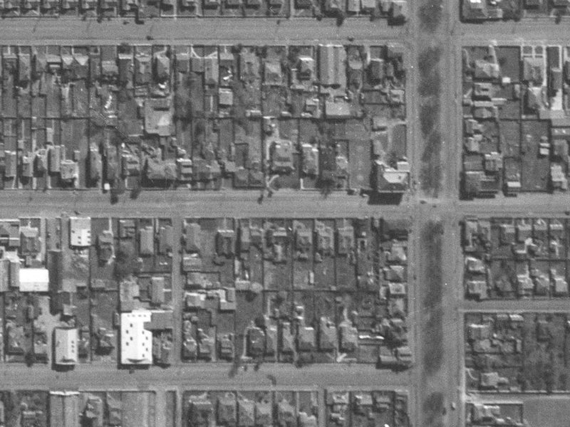 336E Cashel Street from the air, 1940-1944