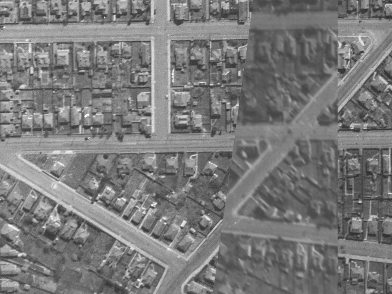 532 Cashel Street from the air, 1940-1944
