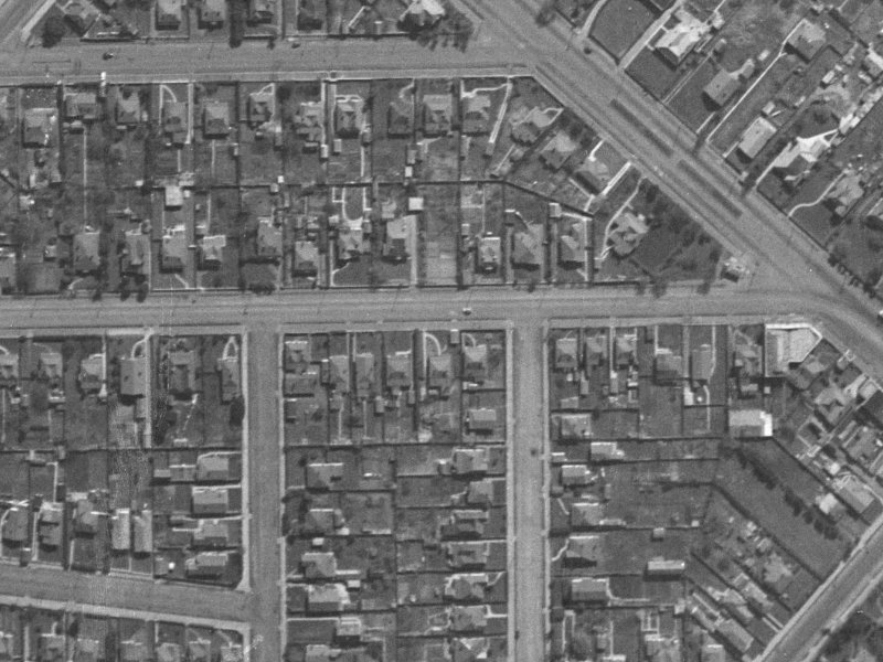 632 Cashel Street from the air, 1940-1944