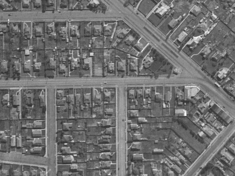 23-25 Havelock Street from the air, 1940-1944