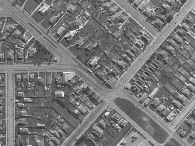 237 Linwood Avenue from the air, 1940-1944