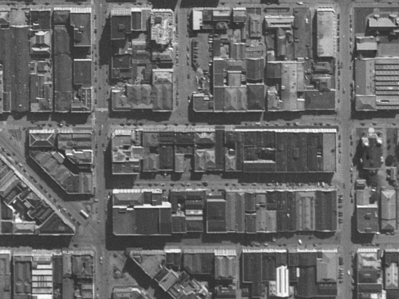 200R Cashel Street from the air, 1940-1944
