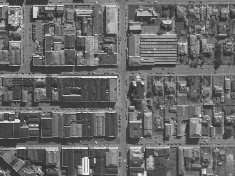 236A Cashel Street from the air, 1940-1944