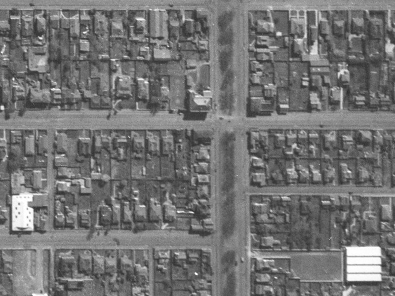 123 Fitzgerald Avenue from the air, 1940-1944