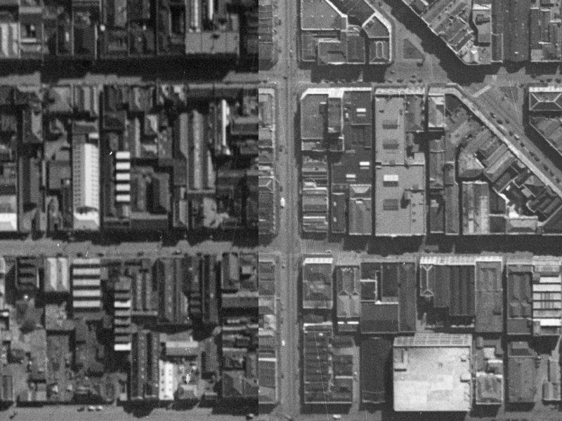 655 Colombo Street from the air, 1940-1944