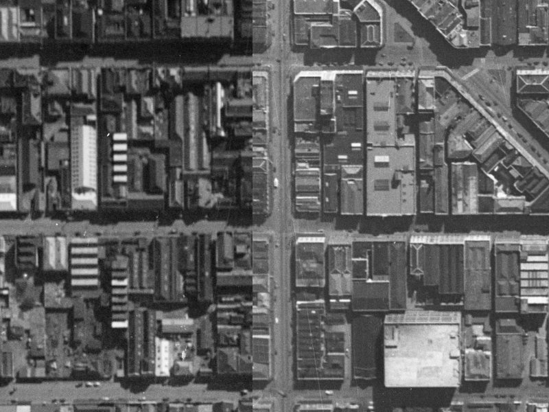 653 Colombo Street from the air, 1940-1944