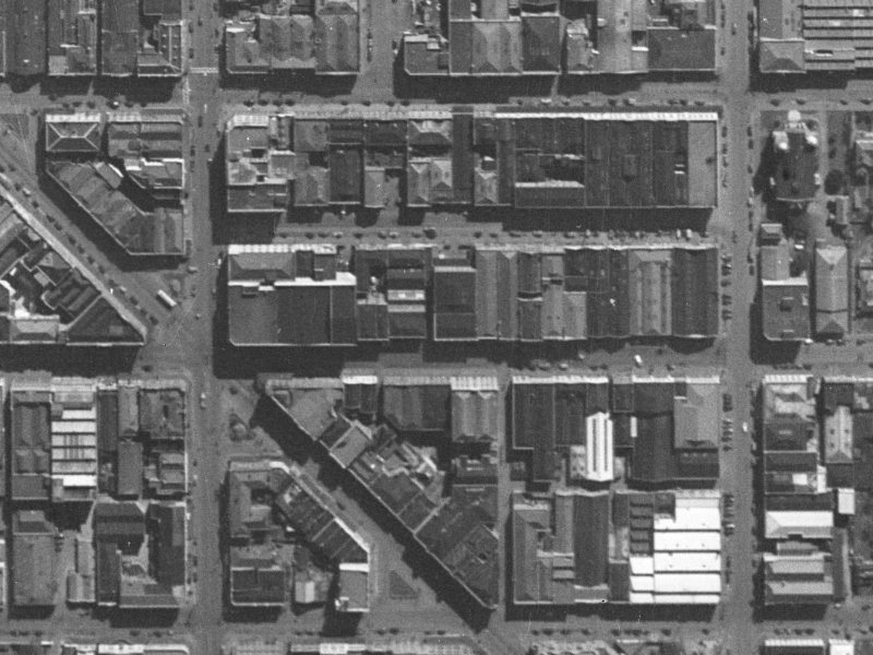 119-121 Lichfield Street from the air, 1940-1944