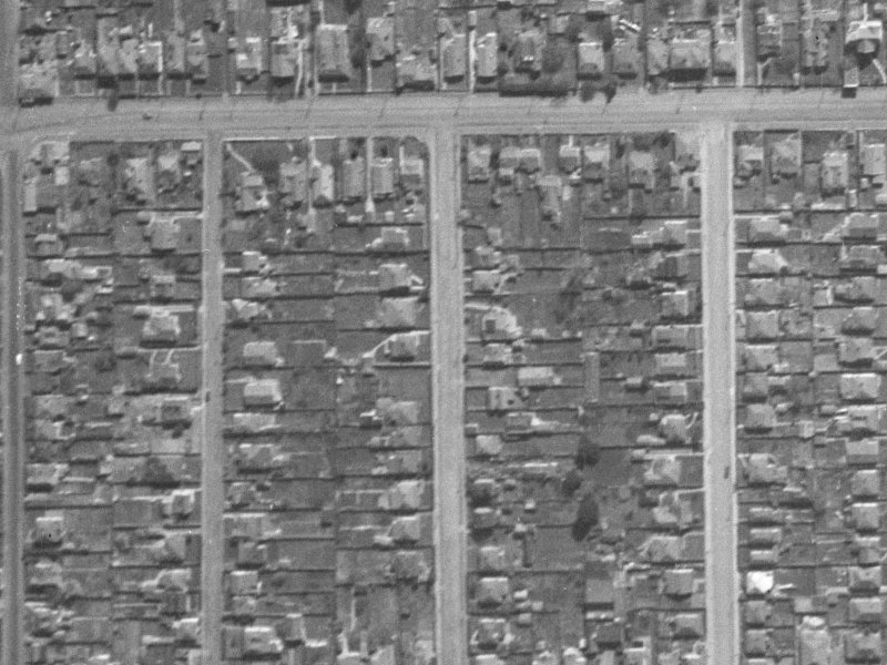 28 Percy Street from the air, 1940-1944
