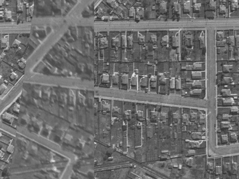 Wellington Street from the air, 1940-1944