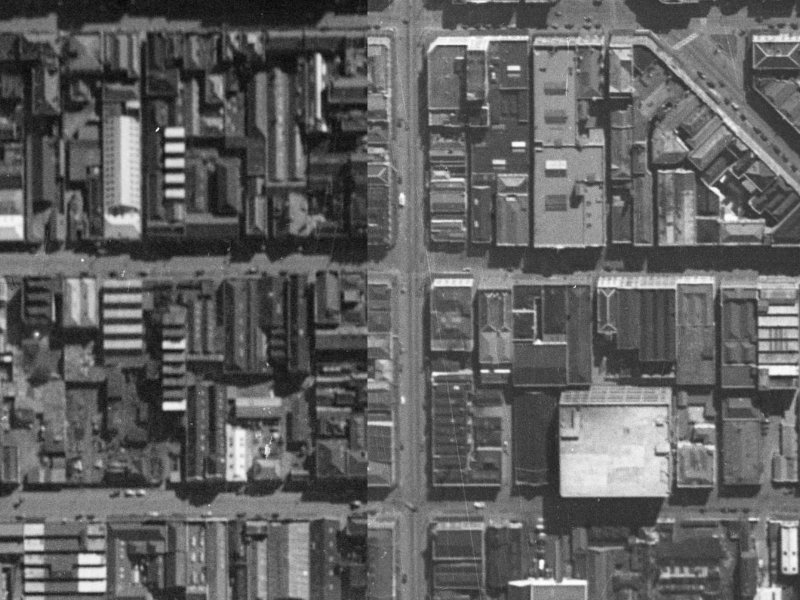 649 Colombo Street from the air, 1940-1944
