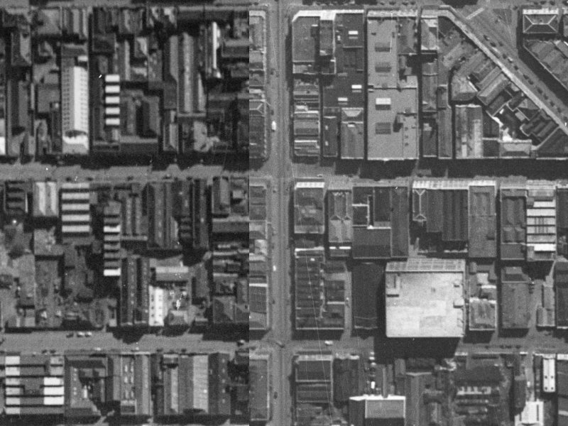 654 Colombo Street from the air, 1940-1944
