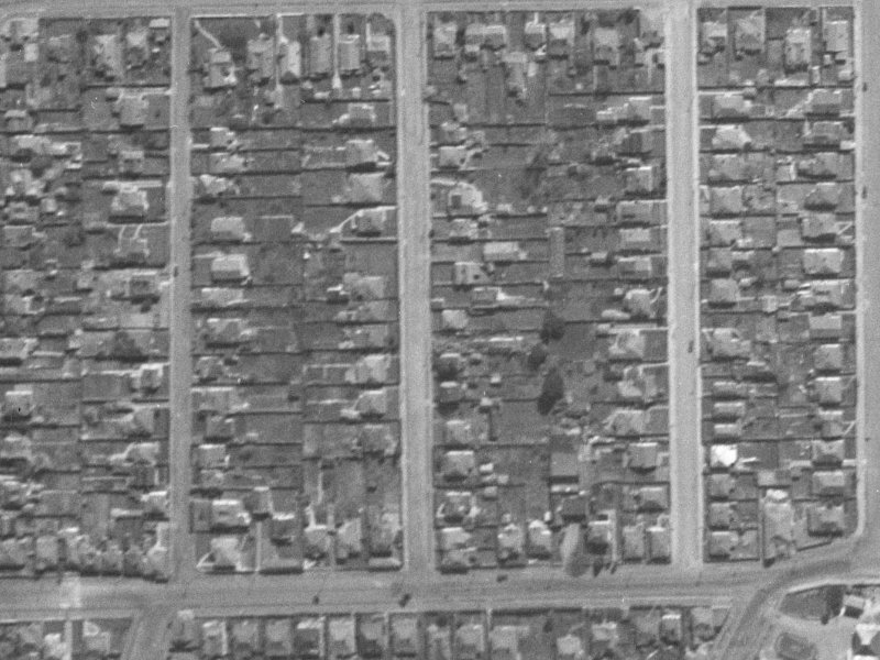 16 Percy Street from the air, 1940-1944