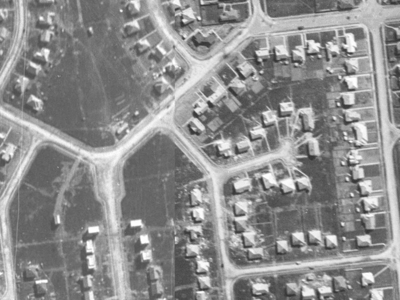 1 Huia Street from the air, 1940-1944