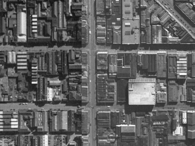 650 Colombo Street from the air, 1940-1944