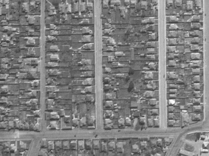 14 Percy Street from the air, 1940-1944
