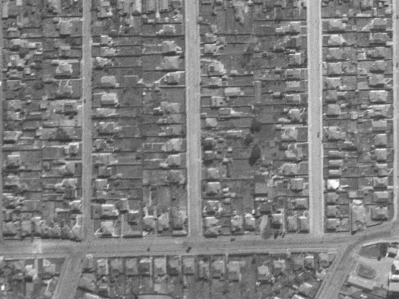 11 Percy Street from the air, 1940-1944