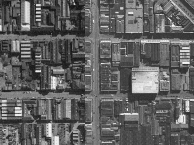 640 Colombo Street from the air, 1940-1944