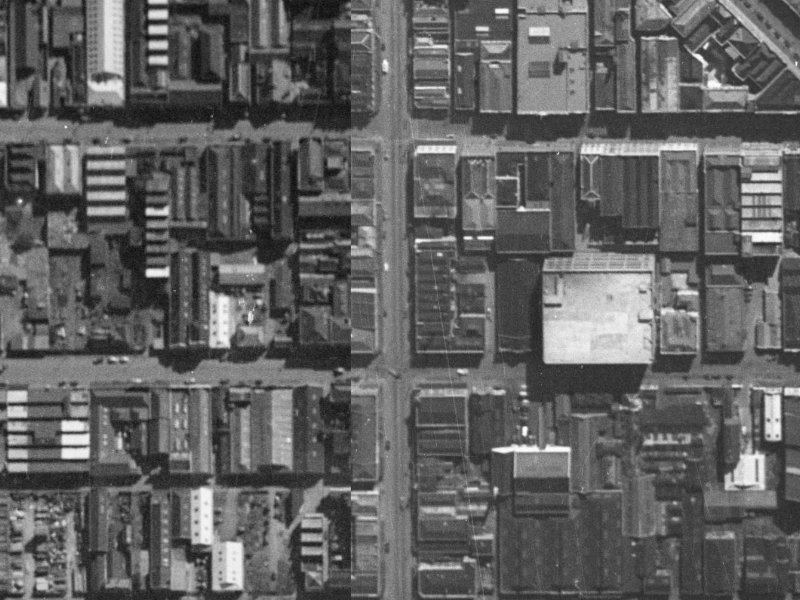 636 Colombo Street from the air, 1940-1944