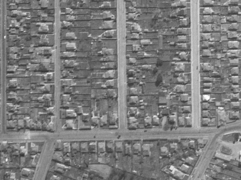 6 Percy Street from the air, 1940-1944