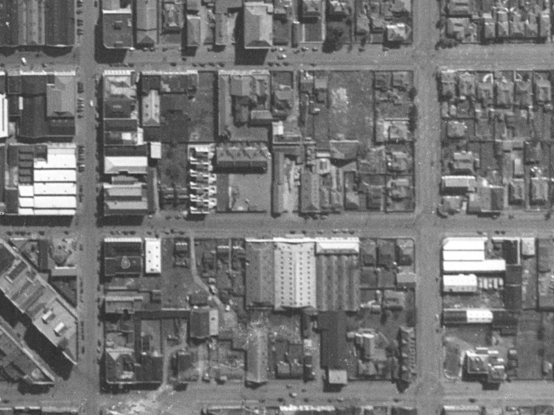 253-273 Tuam Street from the air, 1940-1944
