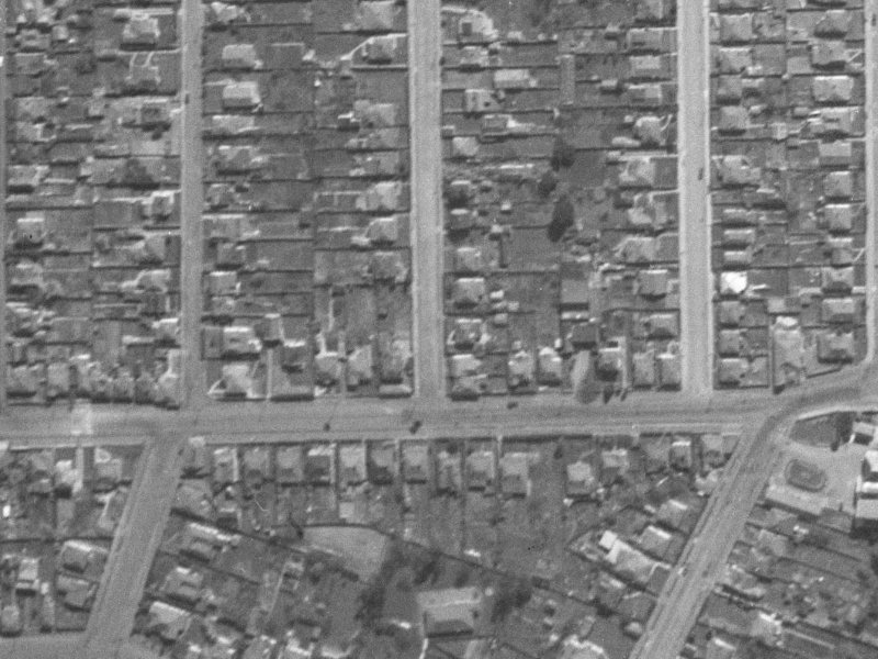 445 Tuam Street from the air, 1940-1944