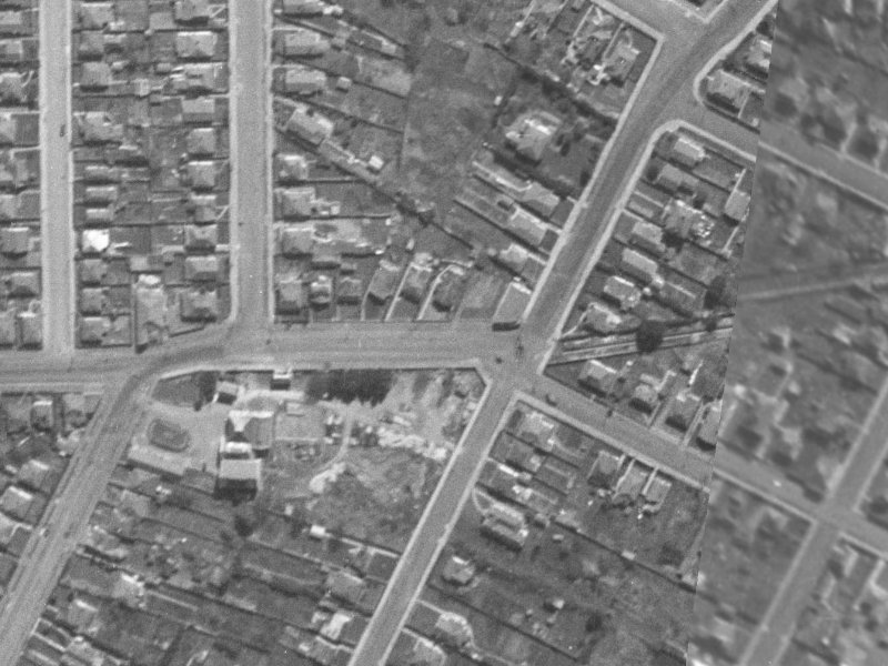 517 Tuam Street from the air, 1940-1944