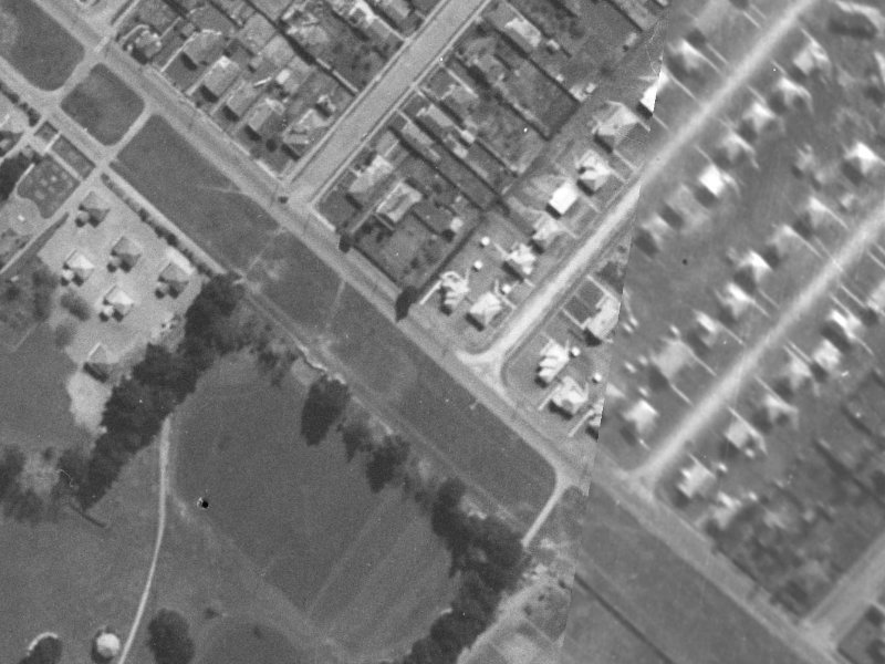 307 Linwood Avenue from the air, 1940-1944