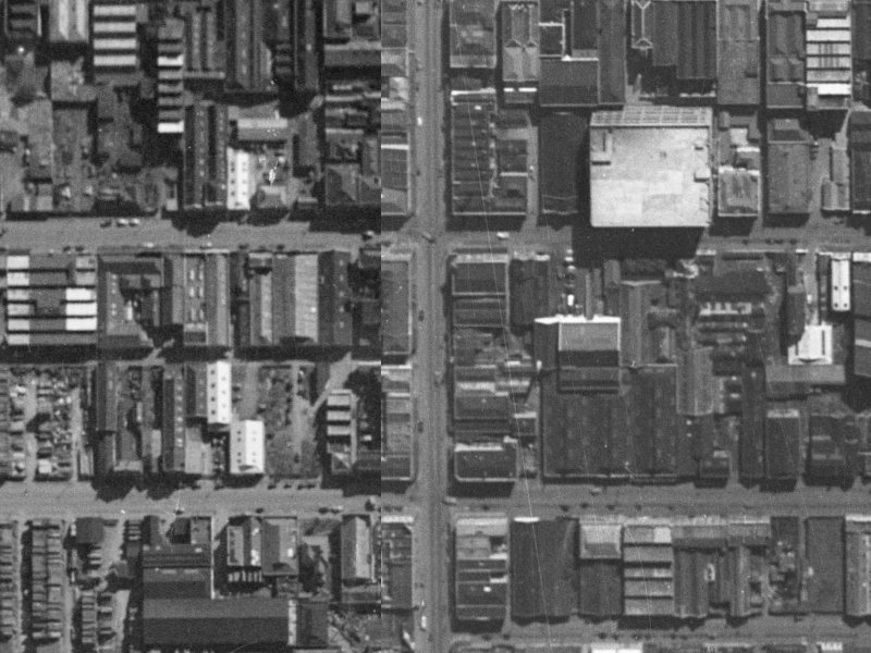 622 Colombo Street from the air, 1940-1944
