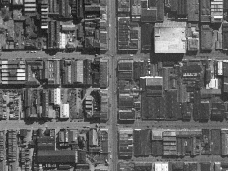 620 Colombo Street from the air, 1940-1944