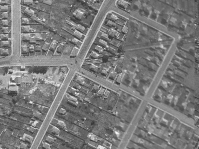 12 Harrow Street from the air, 1940-1944