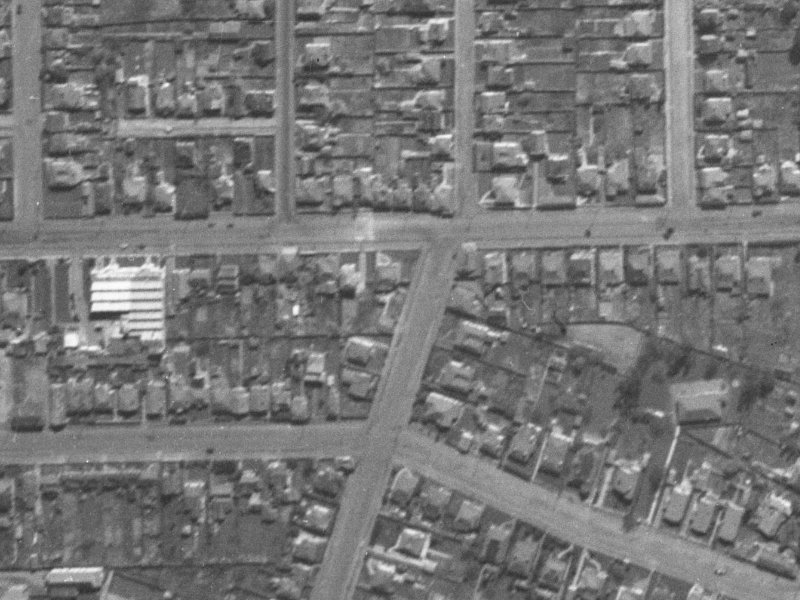 62–80 Nursery Road from the air, 1940-1944
