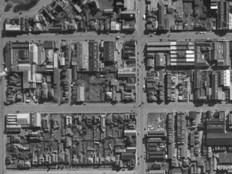221 Durham Street South from the air, 1940-1944