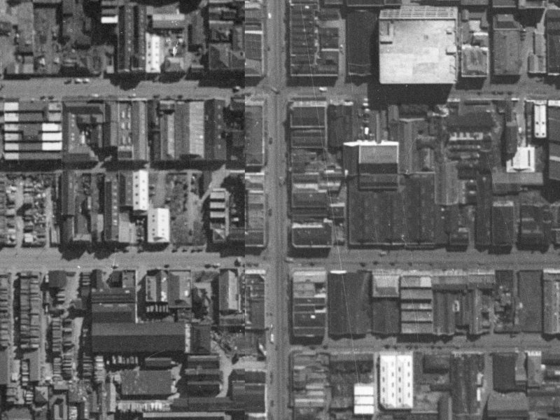 602 Colombo Street from the air, 1940-1944