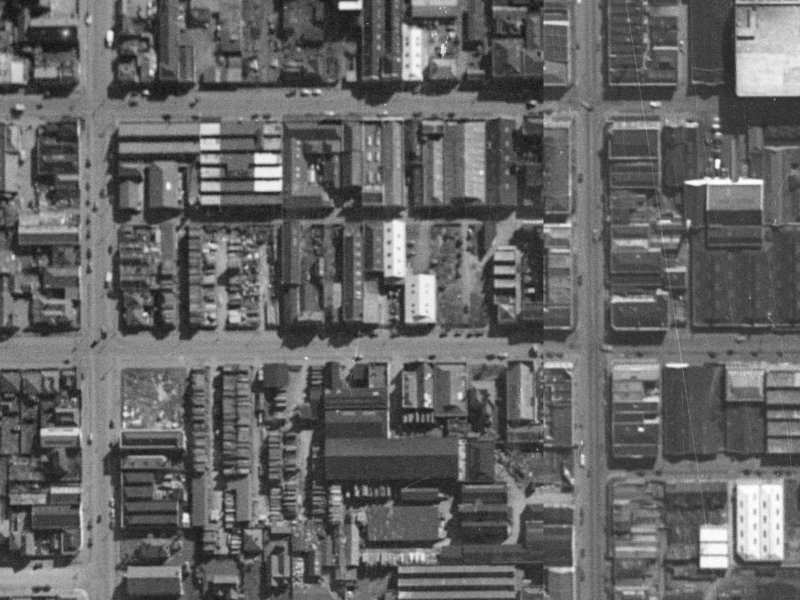 171B Saint Asaph Street from the air, 1940-1944