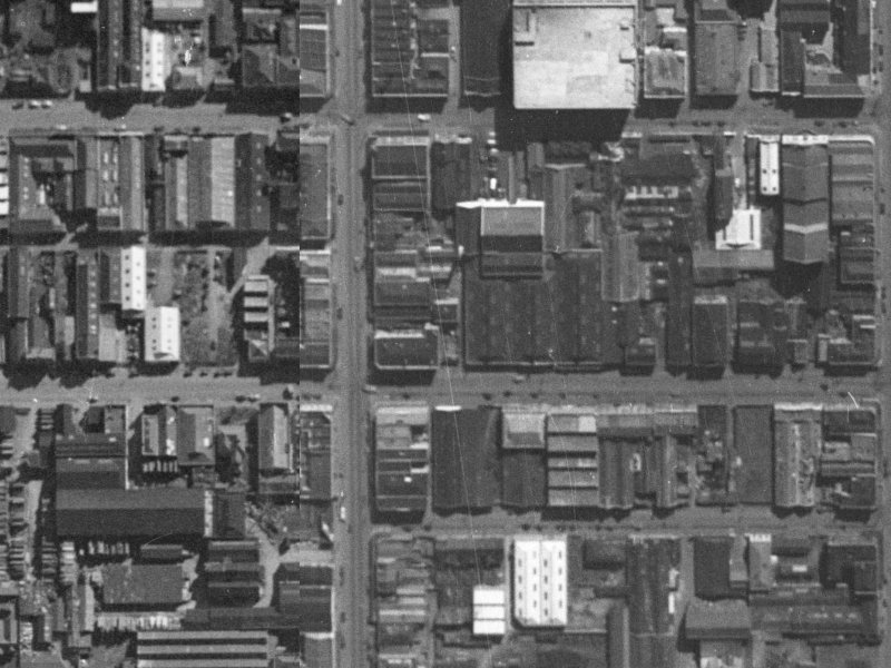 197 Saint Asaph Street from the air, 1940-1944