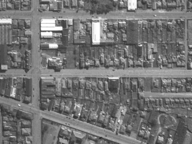 324-328 St Asaph Street from the air, 1940-1944