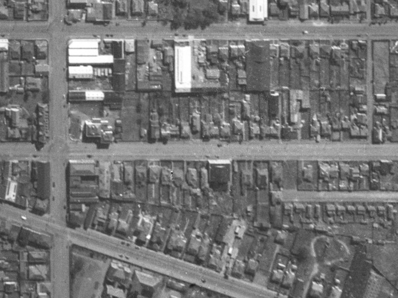 357-359 St Asaph Street from the air, 1940-1944