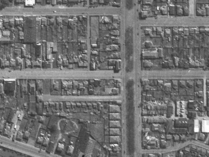 391-405 Saint Asaph Street from the air, 1940-1944
