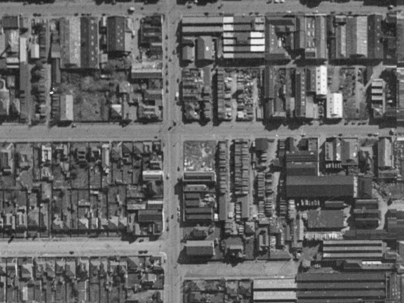 144 Saint Asaph Street from the air, 1940-1944