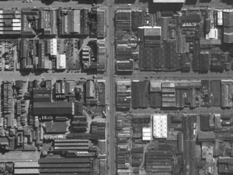 594 Colombo Street from the air, 1940-1944