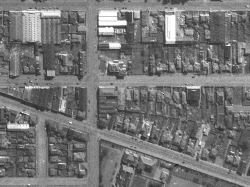 318 Saint Asaph Street from the air, 1940-1944