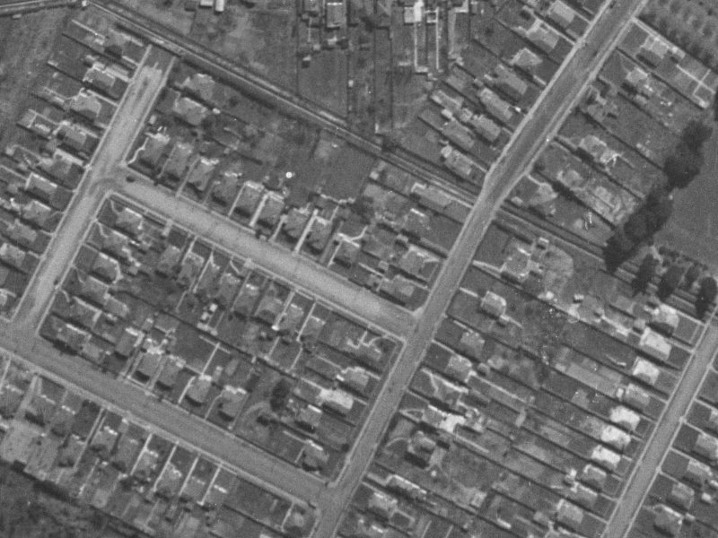 21-25 Newcastle Street from the air, 1940-1944