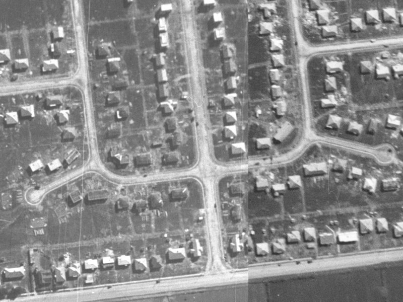 13E Tika Street from the air, 1940-1944